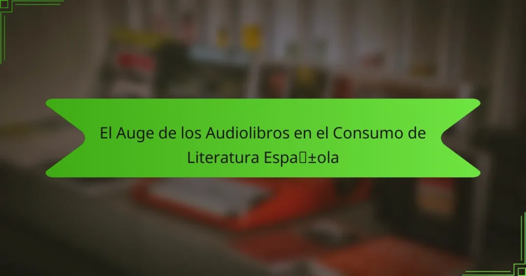 El Auge de los Audiolibros en el Consumo de Literatura Española