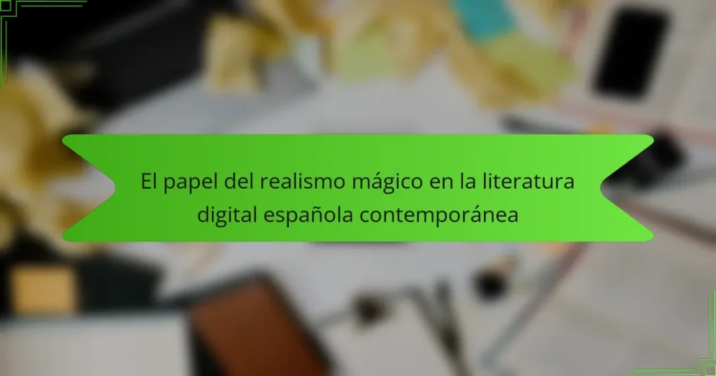 El papel del realismo mágico en la literatura digital española contemporánea