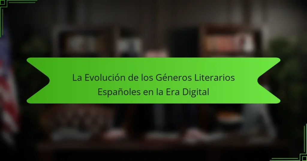 La Evolución de los Géneros Literarios Españoles en la Era Digital